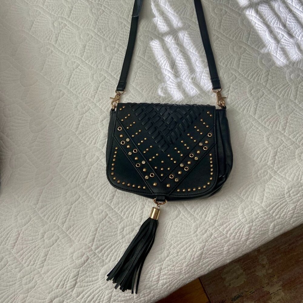 Black & Gold Cross-body Bag